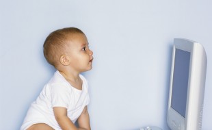 Baby Using Computer